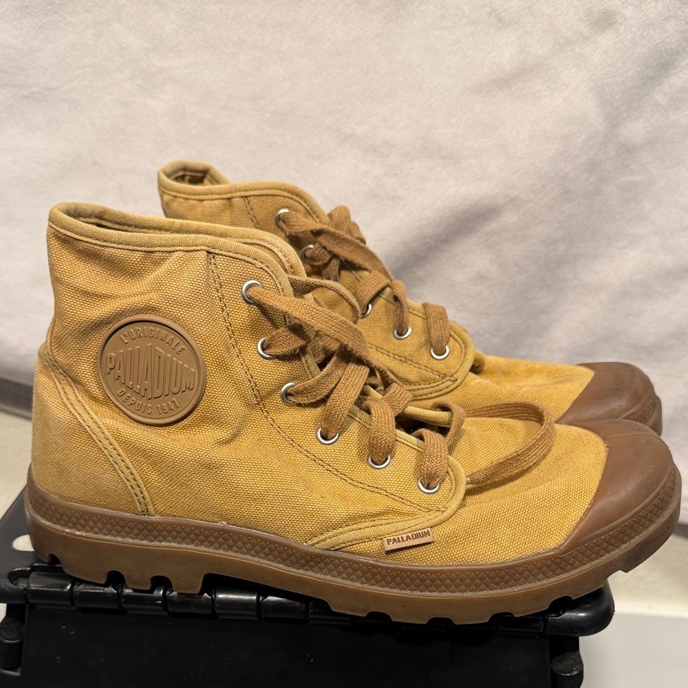 Palladium Ochre Canvas High-Tops